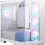 GABINETE MSI MICRO ATX MICRO TORRE 4 FAN CRISTAL TEMPLADO USBC ARGB MAG PANO M100R PZ WHITE