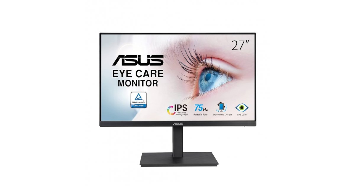 MONITOR ASUS FULL HD 27P SIN MARCO 75HZ HDMI DISPLAYPORT VGA RESOLUCION 1920X1080 VA27EQSB