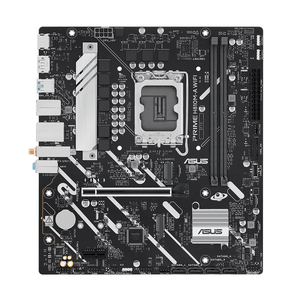MB ASUS PRIME H810 A WIFI MICRO ATX INTEL LGA1851 2DDR5 96GB PRIME H810M A WIFI