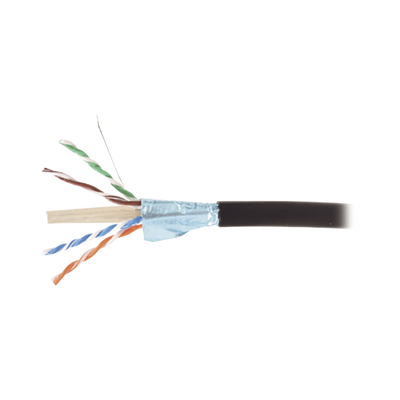 Bobina SIEMON 9A6O4-A5-01AR1A de Cable Blindado F/UTP de 4 Pares, Para Exterior con Gel, Cat6A (23 AWG), Industrial para Climas Extremos, Enterrado Directo, Color Negro, 305 m