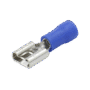 Terminal tipo hembra aislada 0.250 / 16 - 14 AWG / Azúl / Para baterías con terminal F1 / Paquete de 25 piezas.