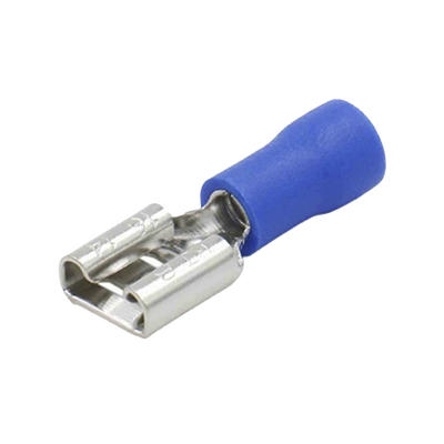 Terminal tipo hembra aislada 0.250 / 16 – 14 AWG / Azúl / Para baterías con terminal F1 / Paquete de 25 piezas.