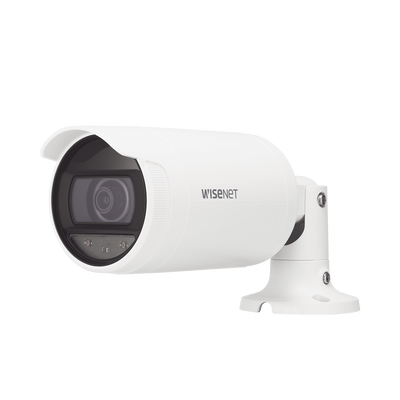 Cámara Hanwha Techwin Wisenet AN-OL7022R IP Tipo Bala 4 Megapíxel / Lente 4mm / IR 25M / WDR 120db / IP66 / H.265 & WiseStream / modo pasillo / POE 802.3af - Image 3