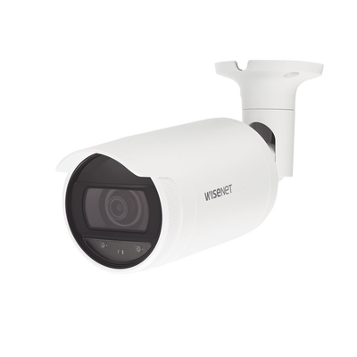 Cámara Hanwha Techwin Wisenet AN-OL7022R IP Tipo Bala 4 Megapíxel / Lente 4mm / IR 25M / WDR 120db / IP66 / H.265 & WiseStream / modo pasillo / POE 802.3af - Image 2