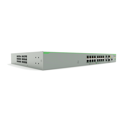 Switch PoE+ Administrable CentreCOM FS980M, Capa 3 de 16 Puertos 10/100 Mbps + 2 puertos RJ45 Gigabit/SFP Combo, 250W