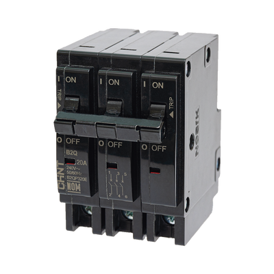 MCB – Interruptor Termomagnético Enchufable, Serie: B2Q, 3P, 40A, 240V (SKU:1002299)