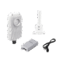Kit de radios B5X, rango de frecuencia extendida (4.9 a 6.4 GHz),  incluye inyector POE50V, cable de alimentación y montaje universal para tubo o poste o mástil