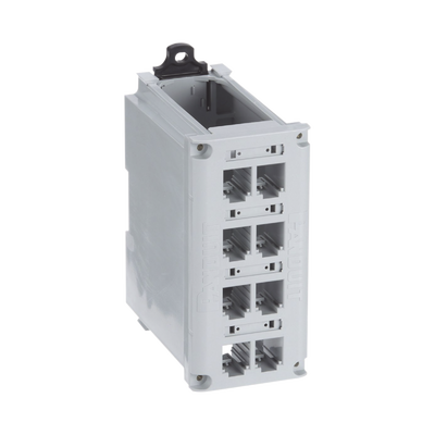 Panel PANDUIT CDPP8RG de Parcheo Modular para Cobre, de Instalación en Riel DIN Estándar de 35mm, 8 Puertos Mini-Com, Color Gris - Image 4