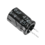 Capacitor Electrolítico de Aluminio, Radial de 470 µFd, 25 Vcc, 105 °C, 8  x 15 mm.