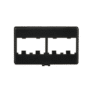 Placa de Mobiliario Modular Estándar, Salidas Para 4 Puertos Mini-Com, Color Negro