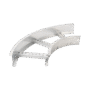 Curva Horizontal de Aluminio de 90° Perfil Z / Peralte 3 1/4" / Ancho 9" / Radio 8" / Incluye Tornillería (CHC90EZ314R8X9AK)