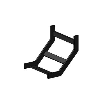 Curva vertical interior epoxica para charola tubular de 4″ de ancho, incluye cople y tornillería