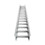 Escalera de Aluminio Portacables / Perfil Z / Peralte 3 1/4" /Paso 9" / Ancho 12" / 3.66 metros / Capacidad Máx. 274 Cables / Incluye Cople Union y Tornillería (CHEZ314P9X12AK)