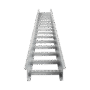 Escalera de Aluminio Portacables / Perfil Z / Peralte 3 1/4" /Paso 9" / Ancho 6" / 3.66 metros / Capacidad Máx. 137 Cables / Incluye Cople Union y Tornillería