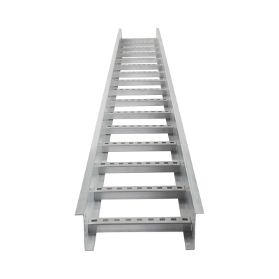 Escalera de Aluminio Portacables / Perfil Z / Peralte 3 1/4″ /Paso 9″ / Ancho 6″ / 3.66 metros / Capacidad Máx. 137 Cables / Incluye Cople Union y Tornillería