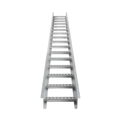 Escalera de Aluminio Portacables / Perfil Z / Peralte 3 1/4″ /Paso 9″ / Ancho 9″ / 3.66 metros / Capacidad Máx. 205 Cables / Incluye Cople Union y Tornillería
