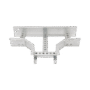Derivación "T" Horizontal de Aluminio Perfil Z / Peralte 3 1/4" / Ancho 9"/ Radio 8" / Incluye Tornillería (CHTHEZ314R8X9AK)