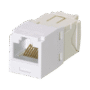 Conector Jack RJ45 Estilo TG, Mini-Com, Categoría 6, de 8 posiciones y 8 cables, Color Blanco