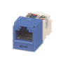 Conector Jack RJ45 Estilo TP, Mini-Com, Categoría 6, de 8 posiciones y 8 cables, Color Azul
