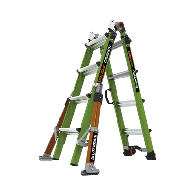 Escalera Multi-Posiciones de 6.7 m (22′) para Suelos Inclinados o con Desniveles.