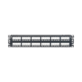 Panel de Parcheo Modular Mini-Com (Sin Conectores), Plano, Totalmente Blindado, de 48 puertos, 2UR