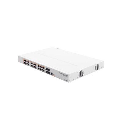 CRS328-24P-4S+RM – 24 port Gigabit Ethernet router/switch with four 10Gbps SFP+