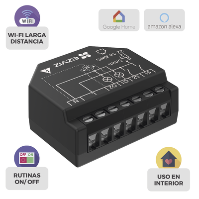 Relevador Wi-Fi Inteligente / 2 Salidas EZVIZ CST36 Para 2 Apagadores / Ideal Para Control de Iluminación / Control Remoto / Horarios Personalizados / Registro de Consumo / 110-240VCA - Image 3