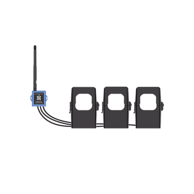 Medidor de corriente LoRaWAN para tres fases hasta 500 ampers