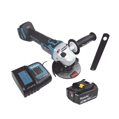 Mini esmeril Inalámbrico de 4-1/2 ” 8.500 rpm, Incluye 1 bat. li-ion 18v/5.0 a.h y Cargador
