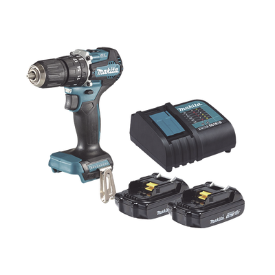 Rotomartillo/Taladro Inalámbrico SIN CARBONES, Broquero de 1/2″, 1,700 RPM, 18V, Torque: 42 N.m C/2 Bat. (1.5Ah) y Cargador.