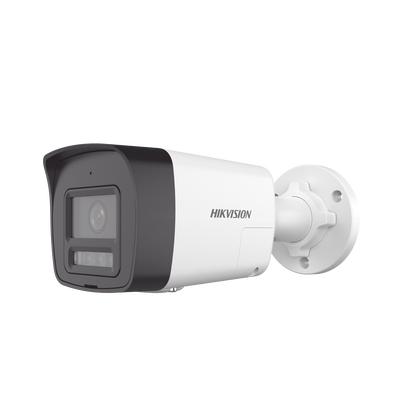 [PROTECCIÓN ACTIVA] Bala IP 4 Megapixel / Lente 2.8 mm / Dual Light (30 mts IR + 20 mts Luz Blanca) / Audio HIKVISION DS-2CD1043G2-LIUF/SL de Dos Vías / Luz Intermitente y Alerta de Audio / Micrófono Integrado / ACUSENSE Lite / Exterior IP67 / H.265 / PoE