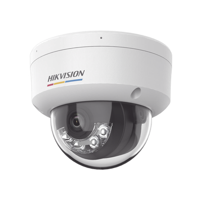 [Dual HIKVISION DS-2CD1147G2H-LIUF Light + ColorVu] Domo IP 4 Megapixel / Lente 2.8 mm / 30 mts IR + 30 mts Luz Blanca / Micrófono Integrado / ACUSENSE Lite / Exterior IP67 / IK08 / WDR 120 dB / PoE / Micro SD