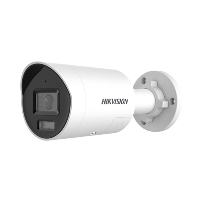 [Dual HIKVISION DS-2CD2087G3-LI2UY/SRB Light + ColorVu 3.0 + HikAI] Bala IP 8 Megapixel / Lente 2.8 mm / 40 mts IR + Luz Blanca / 2 Microfonos Integrados / Exterior IP67 / Estrobo Azul y Rojo / WDR 130 dB / ACUSENSE 3.0 / Metal / NEMA 4X / ACUSEARCH