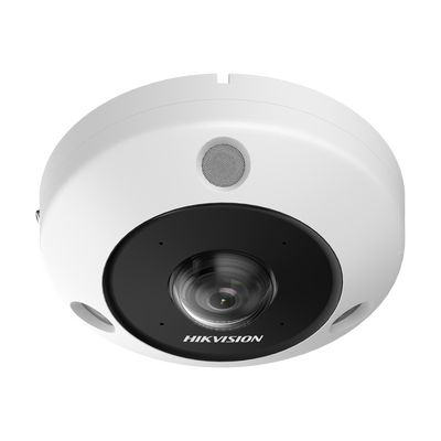 Fisheye IP 12 Megapixel / 180° – 360° / Dewarping / Lente Inmervision / Heat Map / HEOP 2.0 / Conteo de Personas / IP67 / IK10 / 15 mts IR / Entrada y Salida de Audio y Alarma / Múltiples Vistas / Micrófono Integrado