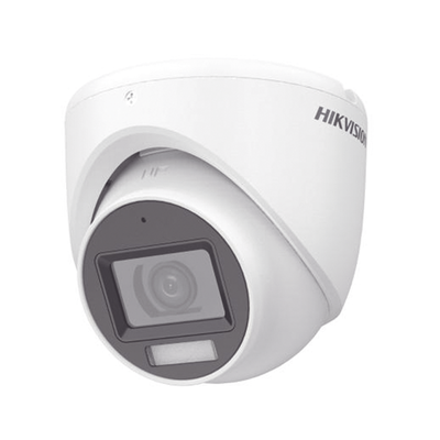 [Dual HIKVISION DS-2CE76K0T-LMFS Light + ColorVu] Turret TURBOHD 3K (5 Megapixel) / Lente 2.8 mm / 30 mts IR + 20 mts Luz Blanca / Gran Angular 104.9° / Exterior IP67 / Micrófono Integrado / dWDR / 4 Tecnologías / Metal