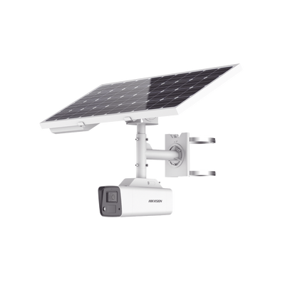 Kit Solar IP All in One / Cámara Bala ColorVu 4 Megapixel / Lente 4 mm / Panel Solar / Batería HIKVISION DS-2XS2T47G1-LDH/4G/C18S40 de Respaldo de Litio 23.2Ah (Hasta 24 Días) / Conexión 4G / Accesorios de Instalación