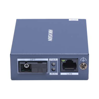 Convertidor HIKVISION DS-3D01T-A(B) Fibra Óptica Monomodo (TX) / 1 Puerto SFP (SC) 100 Mbps / 1 Puerto RJ45 10/100 Mbps / HASTA 20 KM / Plug and Play