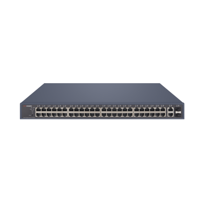 Switch HIKVISION DS-3E1552P-SI PoE+ / Administrable / 48 Puertos 1000 Mbps PoE+ / 2 Puertos 1000 Mbps Uplink / 2 Puertos SFP / 470 Watts