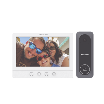 Kit de Videoportero TurboHD con Pantalla LCD a Color de 7″ / Frente de Calle para Exterior de Policarbonato / 720p (1 Megapíxel )130° de Visión (Gran Angular)