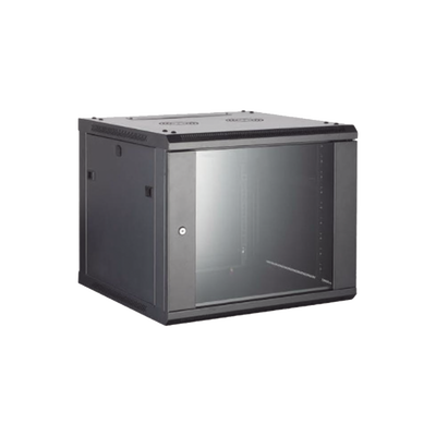 Gabinete HIKVISION DS-XS6412-S/B para Montaje en Pared - Piso / Puerta de Cristal Templado / Cuerpo Fijo / 12 Unidades de Rack / 19" / Fabricado en Acero - Image 2