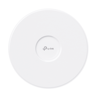 Punto de Acceso Omada / Wi-Fi 7 BE22000 MU-MIMO 4×4 / 2 Puertos 10 Gbps / Mesh Omada / Operaciones Multiencale (MLO) / Configuración por Controlador o Stand-Alone / Para Montaje en Techo/pared / Alimentación PoE++