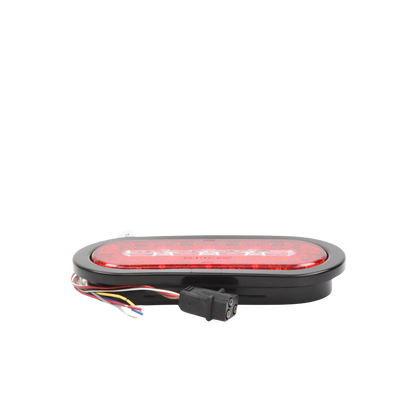 Plafón Ovalado de 7.5″ Para Camiones de Transporte, 18 LED Ultra Brillantes, Color Rojo/Claro/Ambar