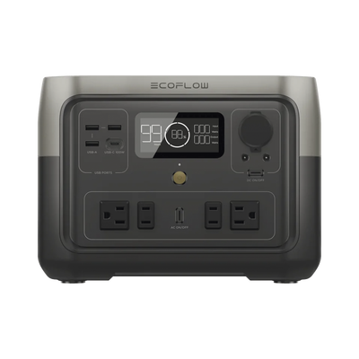 EcoFlow River 2 Max | Estación EFR610 de Energía Portátil 512Wh Litio LFP / 4 AC 500 W (Max. 1000W) / 1 USB-C 100W / 3 USB -A 12W / Cargador de Coche 8A a 12 o 24V / Conectividad WiFi y Bluetooth (App) / Carga Solar 220W Max. - Image 2