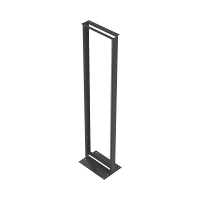 Rack de 2 Postes, Estándar 19″, 45 Unidades, Fabricado en Acero, Base “L” para Anclar a Piso.