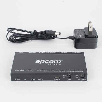 Splitter HDMI 1x2 | 4K@60Hz | Extractor EPCOM PROAUDIO EPC-B12SA de Audio | Down Scaler | HDR 4:4:4 | EDID | 18Gbps - Image 10