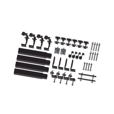 Caja EPCOM POWERLINE EPL-AMO011X4-STBLK de accesorios de aluminio negro anodizado para montaje VEKTOR8BLK , arreglo 1X4 para techo