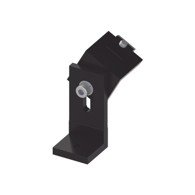 Soporte L EPCOM POWERLINE EPLFFN202B para fijación de riel 5 Y 8 en techo de concreto anodizado negro
