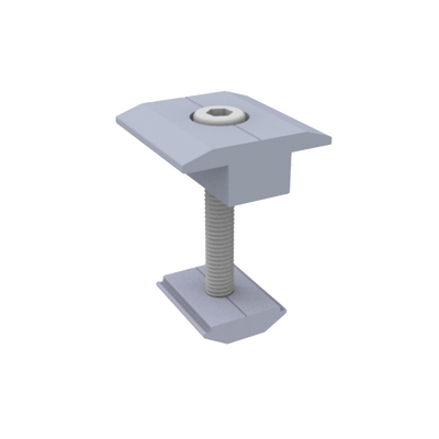 Sujetador Intermedio 30 mm EPCOM POWERLINE EPLMCN230 para montaje de paneles solares en riel 5 Y 8