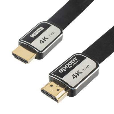 Cable HDMI EPCOM PROAUDIO EP-PH-4K-1.8M de 1.8m | Alta Definición | Version 2.0 | Alta velocidad 18Gbps | 4K@60Hz | Conectores Chapados en Oro | Tipo Plano - Image 2