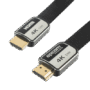 Cable HDMI de 5m | Alta Definición | Version 2.0 | Alta velocidad 18Gbps | 4K@60Hz | Conectores Chapados en Oro | Tipo Plano